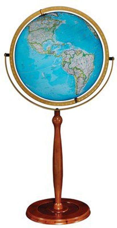 Chamberlin Illuminated 16" World Globe - Floor or Desktop