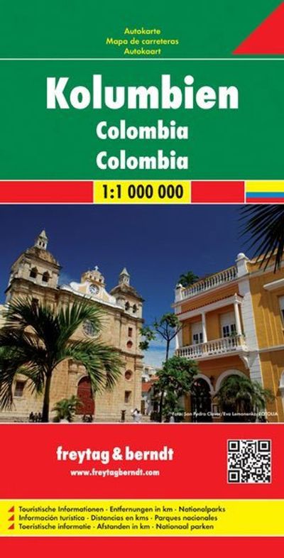 Colombia Travel Road Map Freytag and Berndt