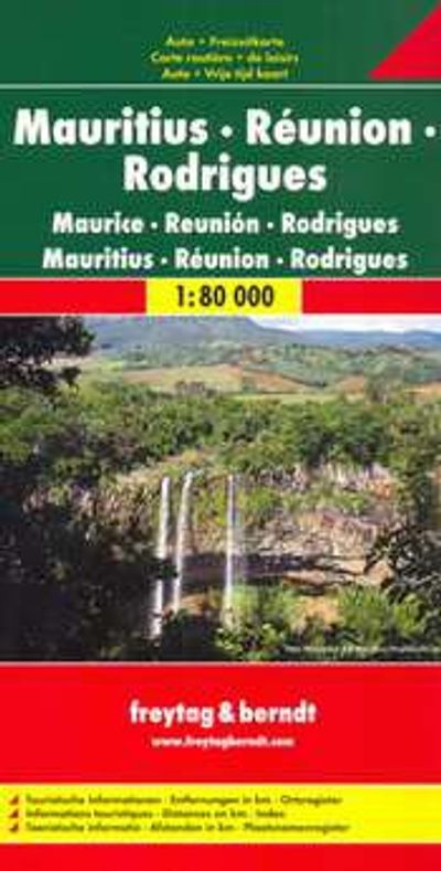 Mauritius Folded Travel and Road Map by Freytag and Berndt
