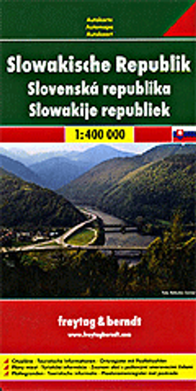 Slovakia Folded Travel and Road Map by Freytag and Berndt