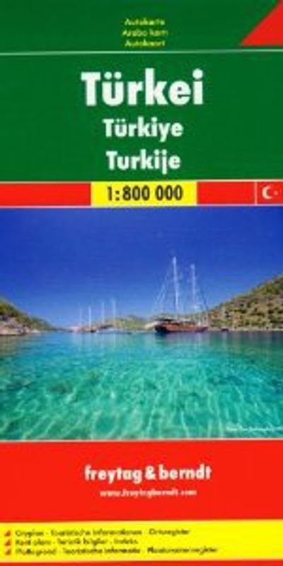 Turkey Folded Travel and Road Map by Freytag and Berndt