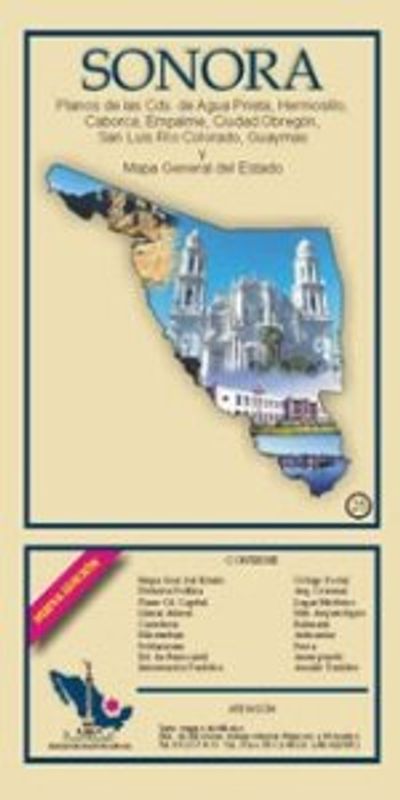 Sonora Mexico State Travel Road Folded Map