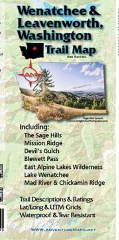 Wenatchee & Leavenworth Trail Map by Adventure Maps