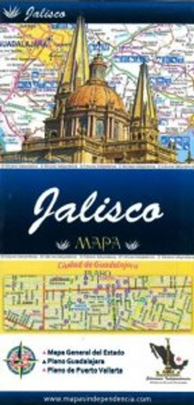 Jalisco Mexico State Travel Road Folded Map