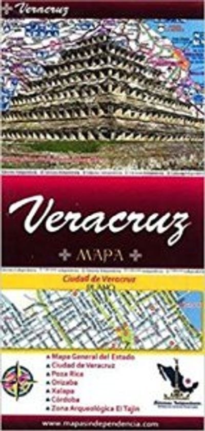 Veracruz Mexico State Travel Road Folded Map