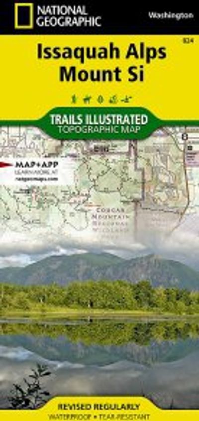Issaquah Alps Mt Si Map National Geographic Topo Trails Illustrated Hiking