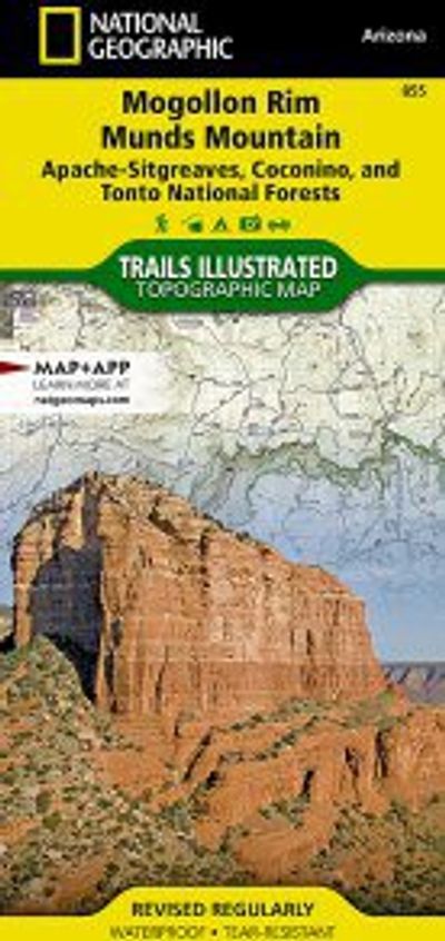 Mogollon Rim & Munds Mountain Map - AZ