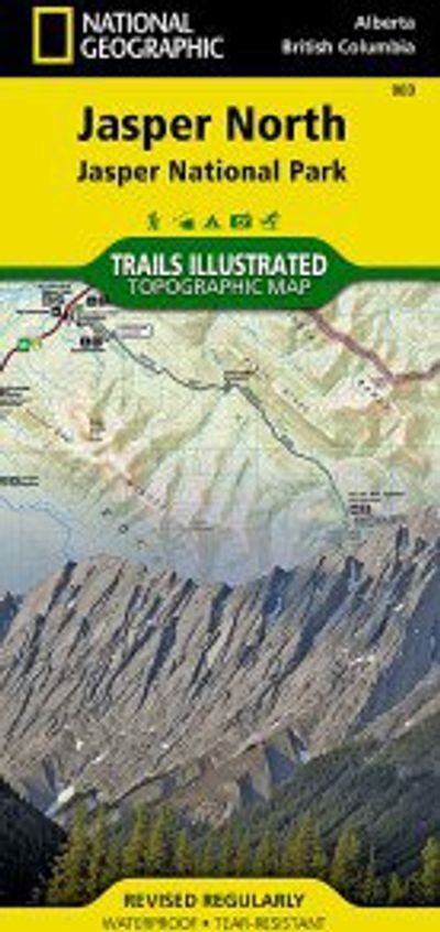 Jasper North Map National Geographic Topo Trails Illustrated Hiking