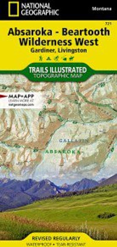 Absaroka - Beartooth Wilderness WEST Map - MT