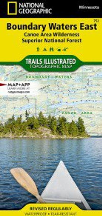 Boundary Waters Wilderness Area East Canoe Map - MN