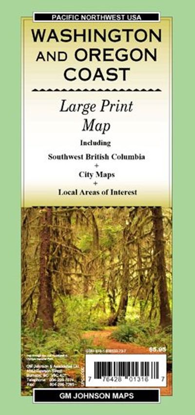 Washington & Oregon Coast Road Map by GMJ