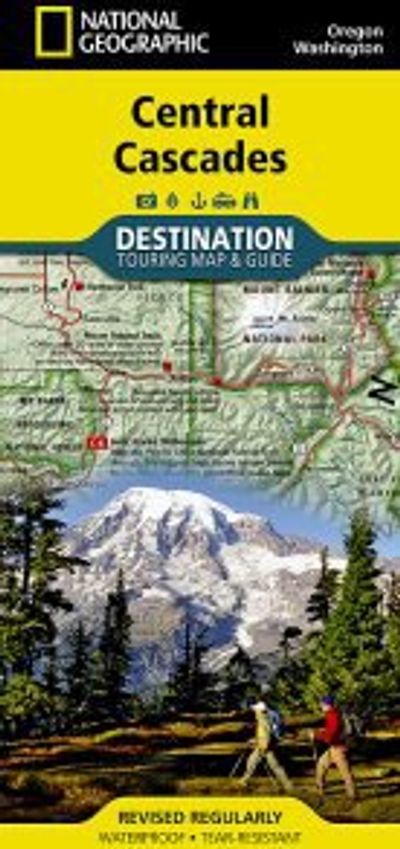 Central Cascades Destination Road Map National Geographic 