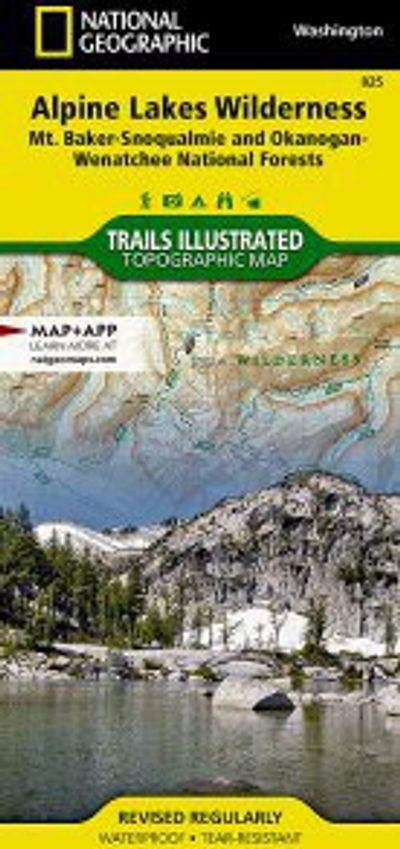 Alpine Lakes Wilderness Map National Geographic Topo Trails Illustrated Hiking