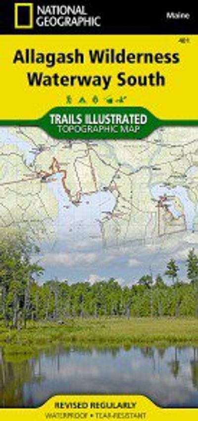 Allagash Wilderness Waterway South Topo Waterproof Nat Geo Hiking Map Trails Illustrated