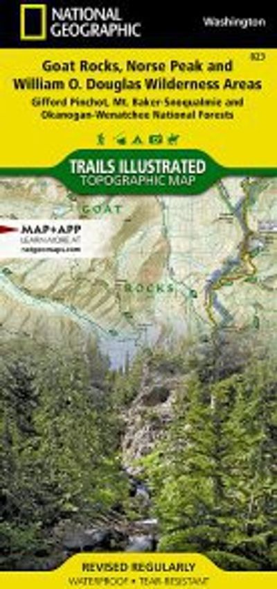 Goat Rocks Norse Peak Map National Geographic Topo Trails Illustrated Hiking