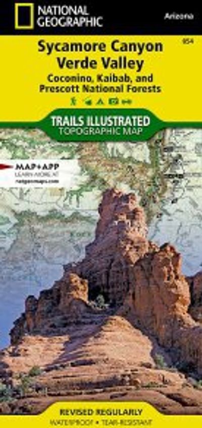 Sycamore Canyon Verde Valley Map National Geographic Topo Trails Illustrated Hiking
