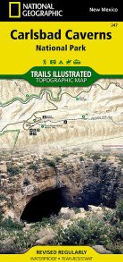 Carlsbad Caverns National Park Topo Map Trails Illustrated Folded