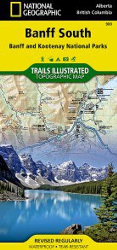Banff South Map National Geographic Topo Trails Illustrated Hiking