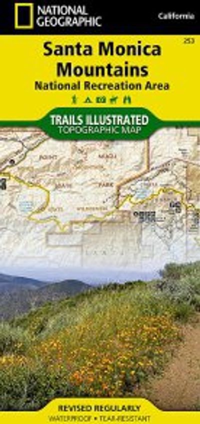 Santa Monica Mountains National Rec Area Map Topo Trails Illustrated Folded
