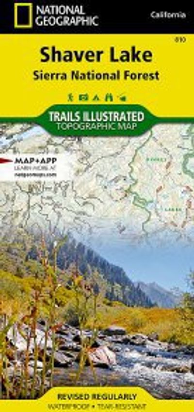Shaver Lake Sierra Nf Map National Geographic Topo Trails Illustrated Hiking