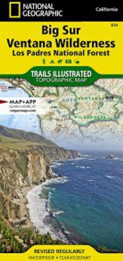 Big Sur Ventana Wilderness Map National Geographic Topo Trails Illustrated Hiking