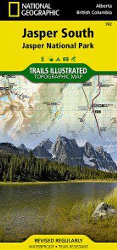 Jasper South Map National Geographic Topo Trails Illustrated Hiking