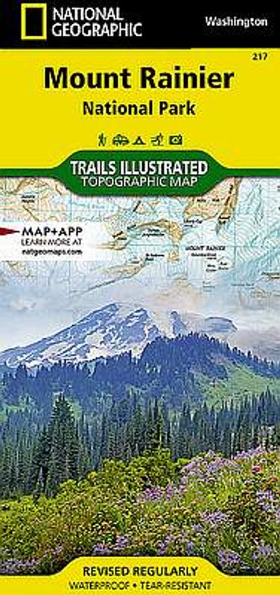 Mount Rainier National Park Topo Hiking Map Trails Illustrated #217 - Cover