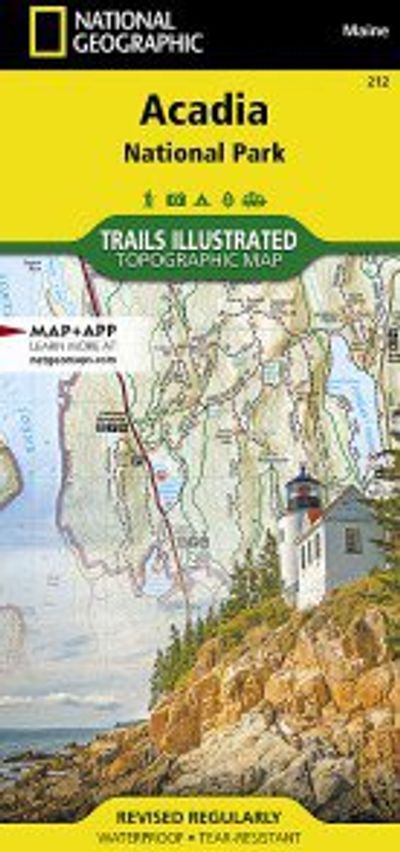 Acadia National Park Topo Map Trails Illustrated Waterproof