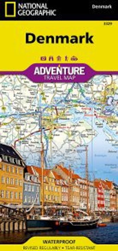 Denmark Travel Adventure Road Map Waterproof Topo Nat Geo