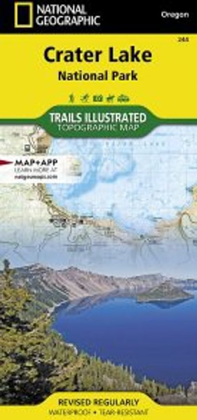 Crater Lake National Park Topo Map Trails Illustrated Folded Or