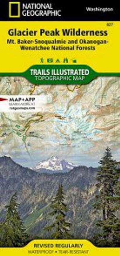 Glacier Peak Wilderness Map National Geographic Topo Trails Illustrated Hiking