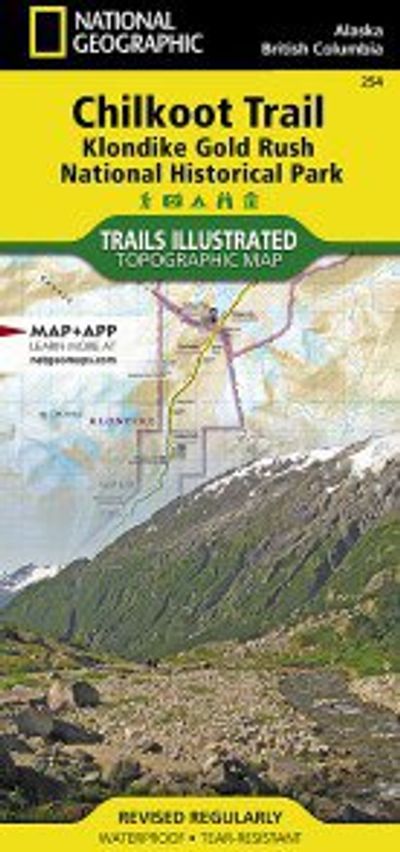 Chilkoot Trail Klondike Gold Rush National Historic Park Topo Trails Illustrated Folded