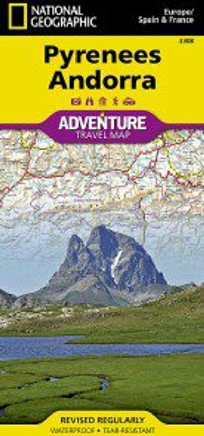 Pyrenees Andorrra Travel Road Map Adventure Topo Waterproof Nat Geo