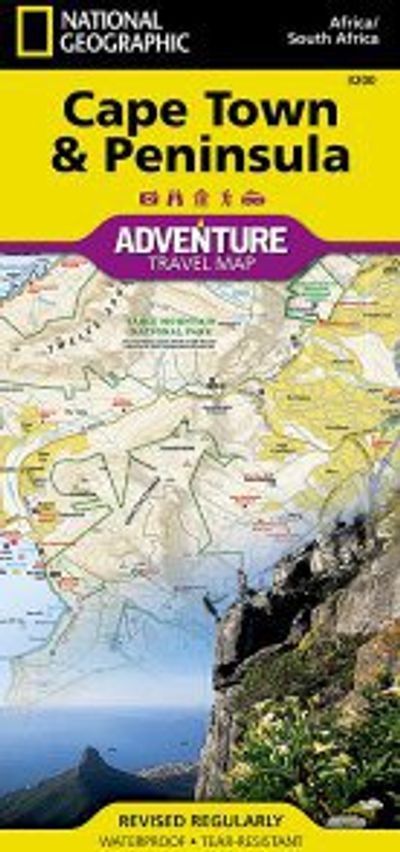 Cape Town City Street Map Topo Adventure National Geographic 