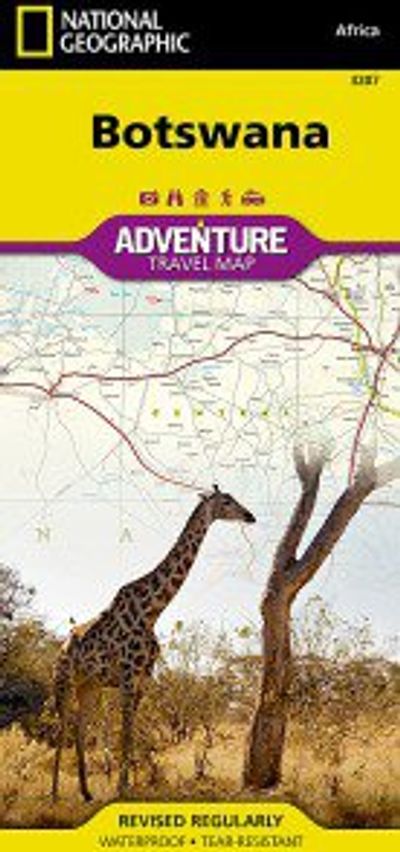 Botswana Travel Map by National Geographic