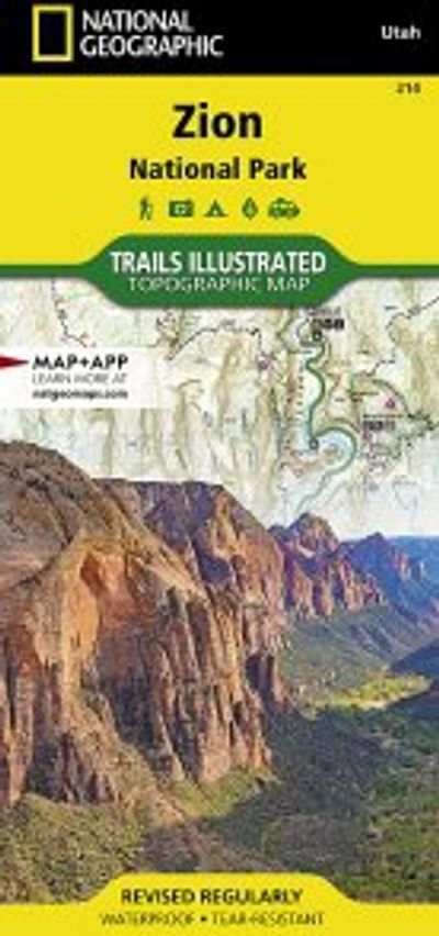 Zion National Park Topo Map Utah Trails Illustrated Waterproof