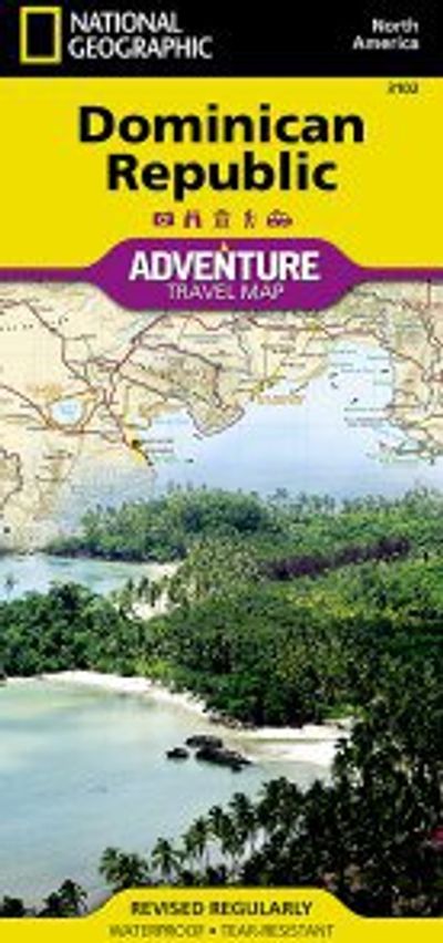 Dominican Republic Travel Adventure Road Map Topo Waterproof Nat Geo
