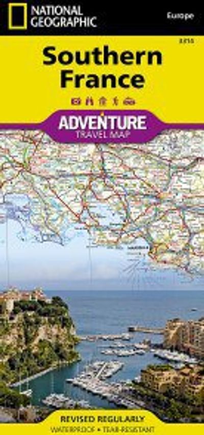 Southern France Travel Adventure Road Map Waterproof Topo Nat Geo