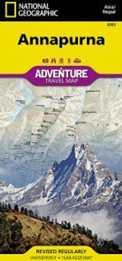 Annapurna Adventure Topo Map National Geographic Waterproof