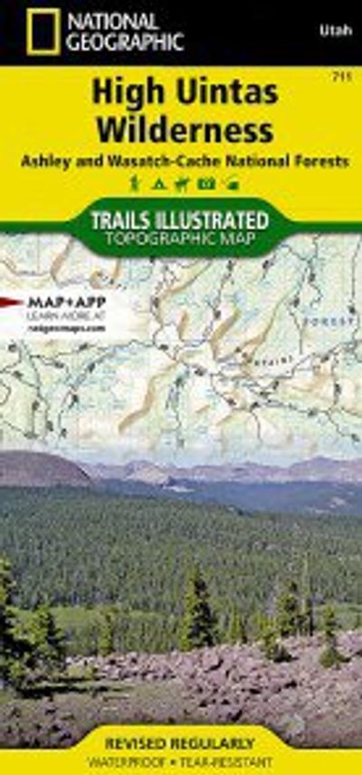 High Uintas Wilderness Topo Waterproof National Geographic Hiking Map Trails Illustrated