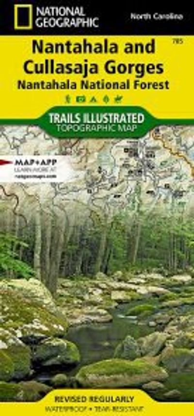 Nantahala Cullasaja Gorges Topo Waterproof National Geographic Hiking Map Trails Illustrated