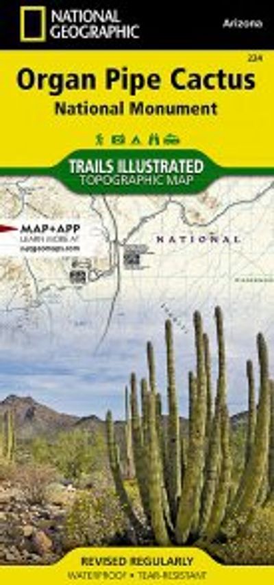 Organ Pipe Cactus National Monument Topo Map Trails Illustrated Folded