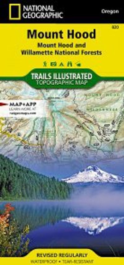 Mt Hood Area Wilderness Hiking Map National Geographic Topo Trails Illustrated