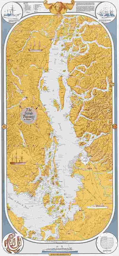 Sobay Inside Passage Wall Map Poster