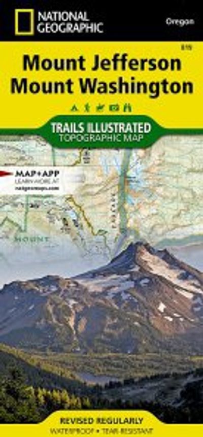Mt. Jefferson, Mt. Washington Hiking Map - OR