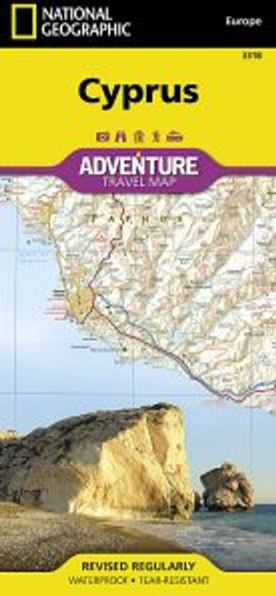 Cyprus Travel Adventure Road Map Waterproof Topo Nat Geo