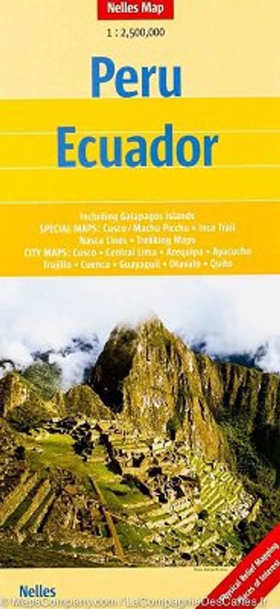 Peru Ecuador Travel Map by Nelles