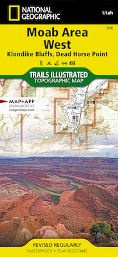 Moab West Topo Waterproof National Geographic Hiking Map  Trails Illustrated