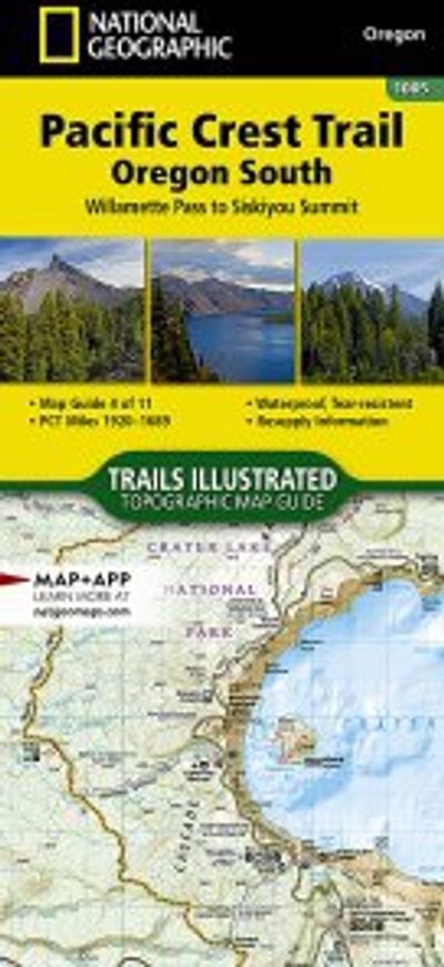 Pacific Crest Trail Oregon South Nat Geo Trails Illustrated Topo Booklet