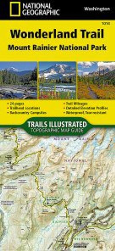 Wonderland Trail Mt Rainier Topo Booklet Nat Geo Trails Illustrated